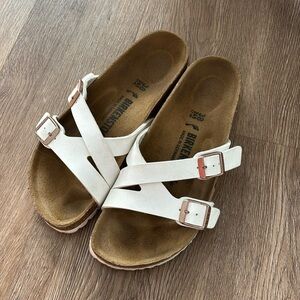 White Birkenstock Sandals